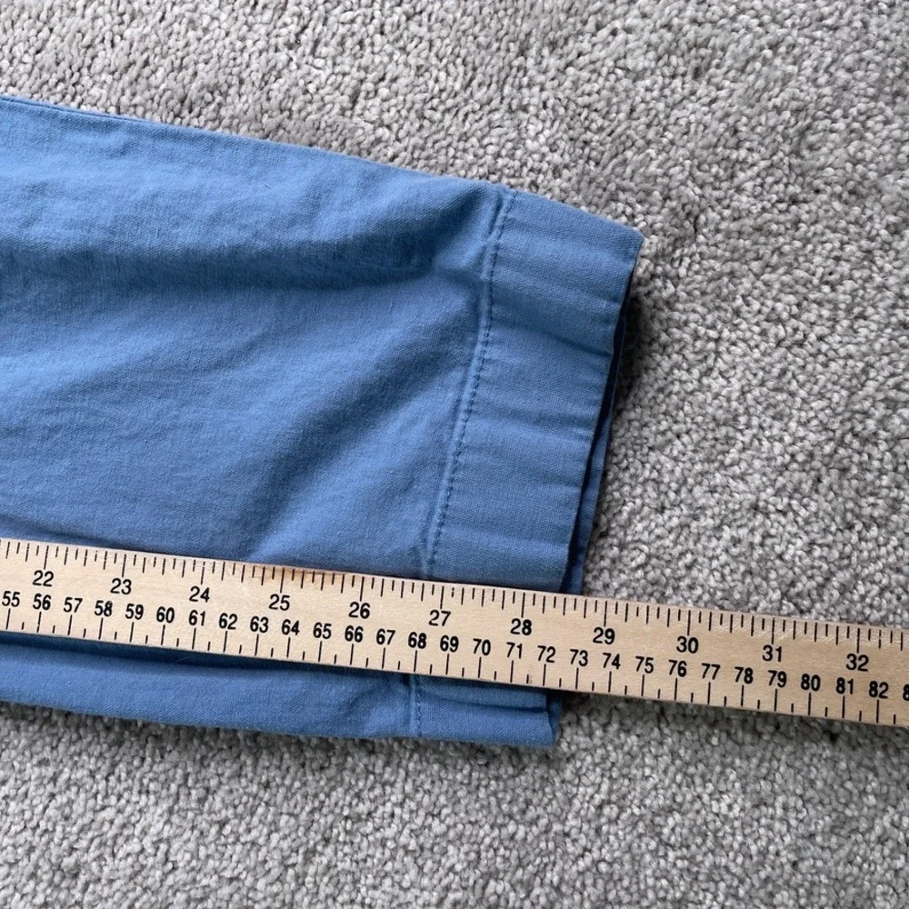 Brooks Brothers Pants Mens 30x30 Blue Clark Fit Cotton Linen Blend Chinos Casual